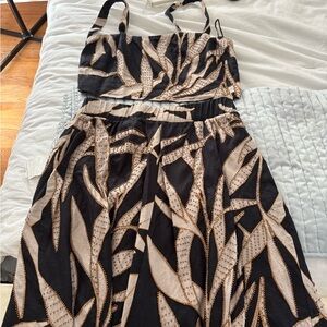 Magaschoni Black and Cream Two Piece Set